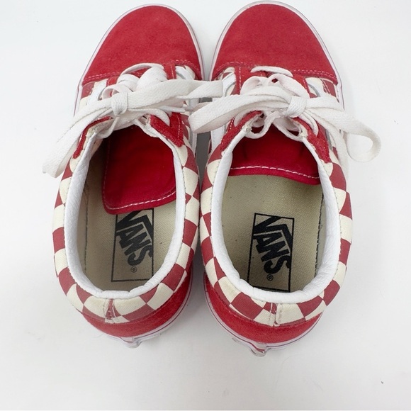 Vans Red Checkerboard Sneakers - Picture 5 of 8